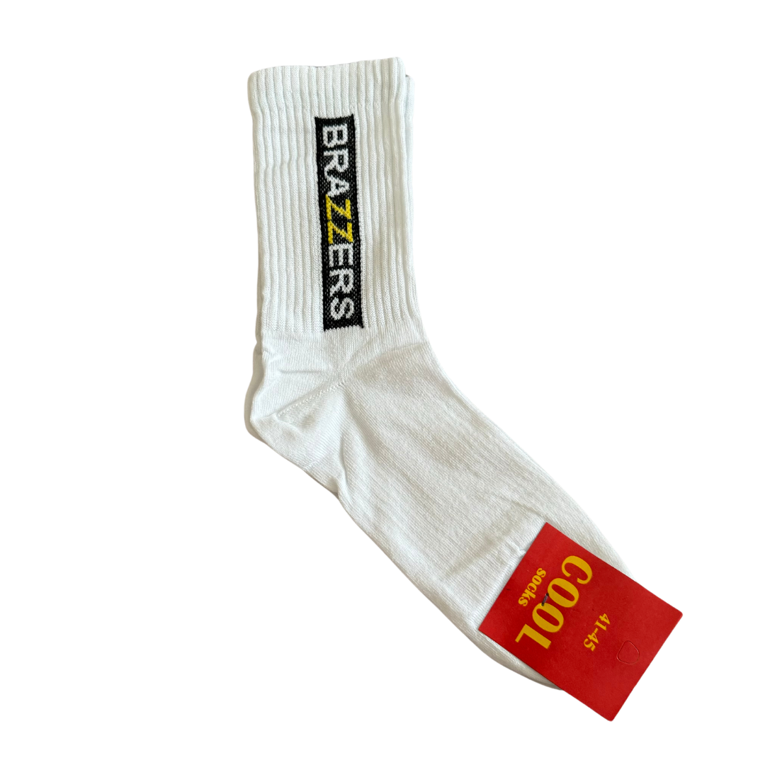 Носки мужские с принтом Brazzers р. 40-45 Белый (23232)