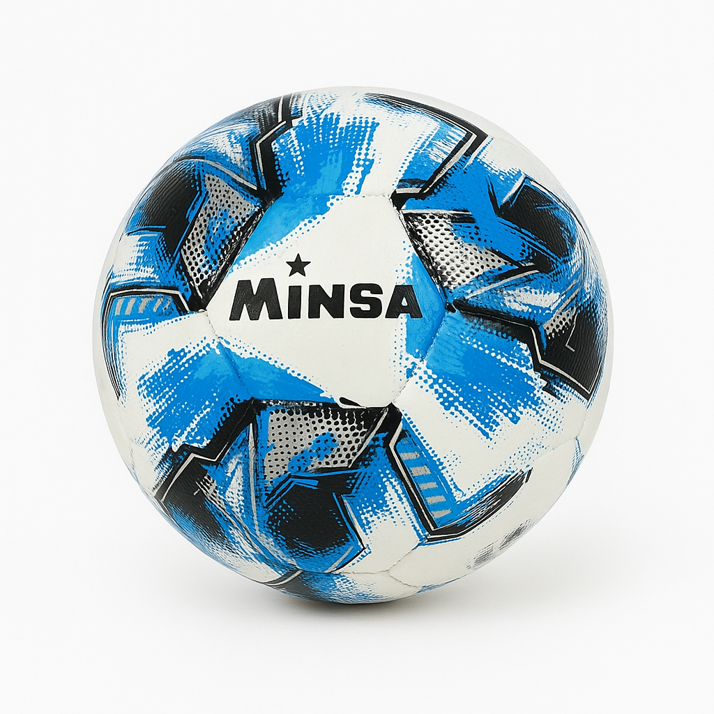 Футбольный мяч MINSA Ukraine р. 5 Красный/Черный (0490-2)