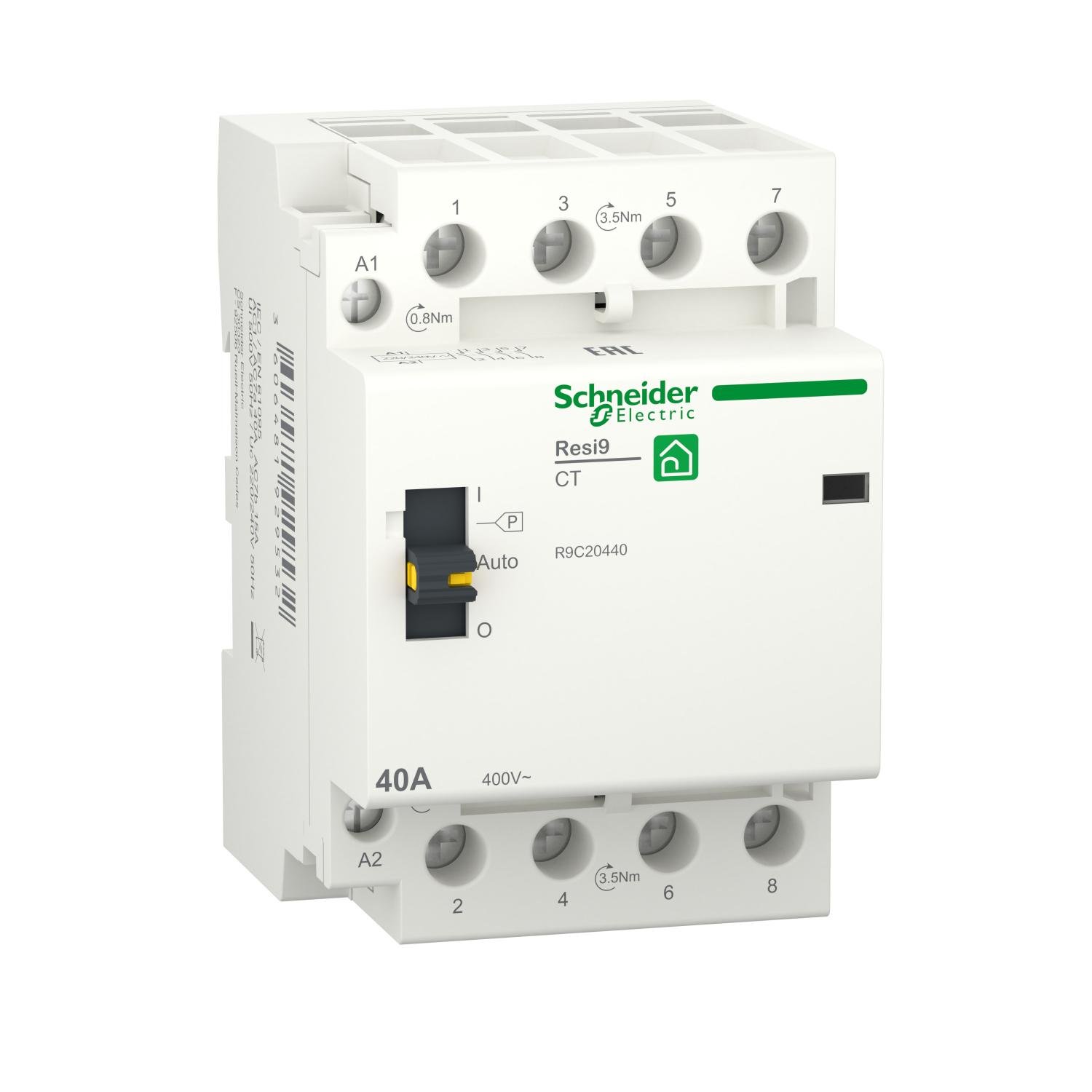 Контактор Schneider Electric Resi9 3P+N 40A 4NO 230 В/50 Гц (R9C20440)