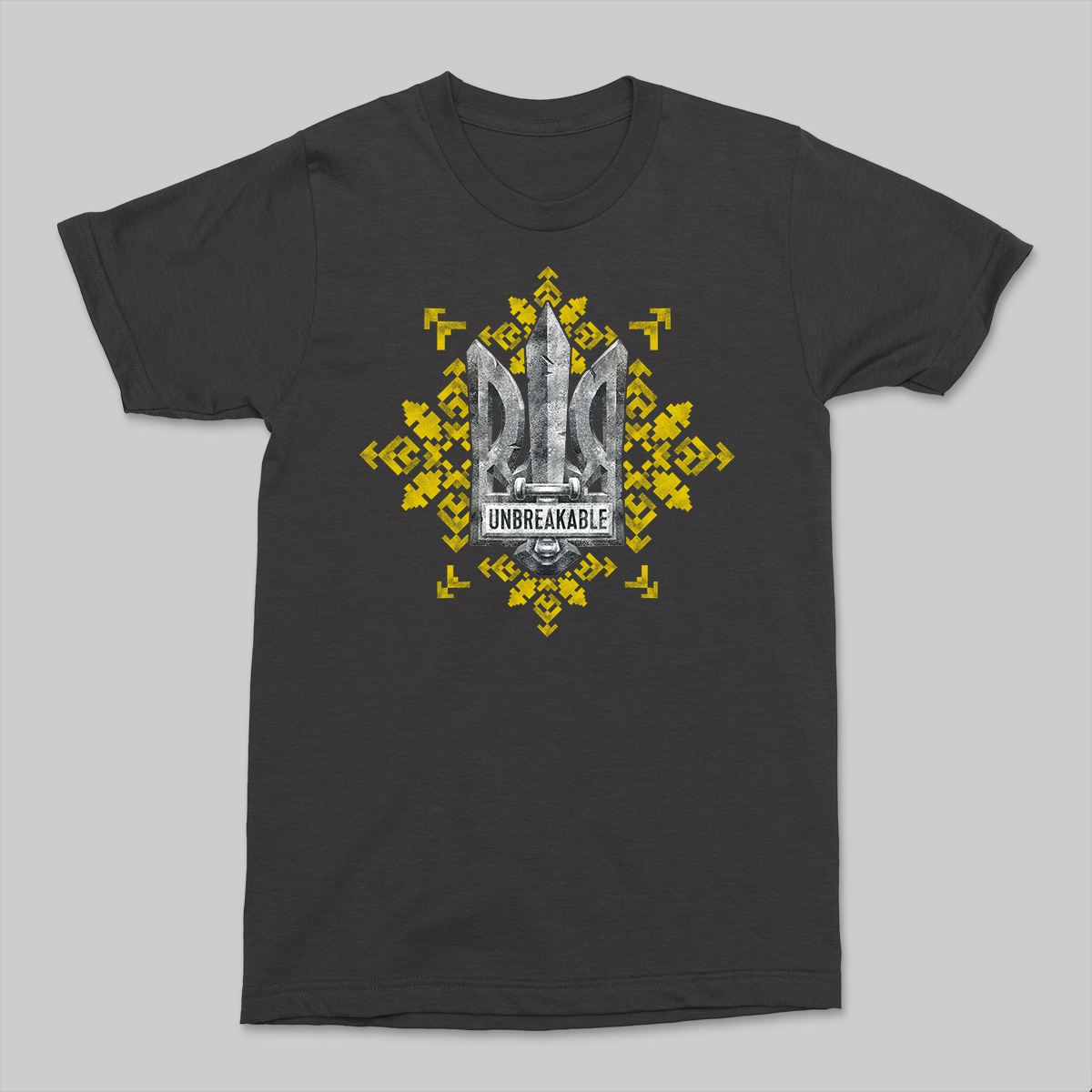 Футболка мужская патриотическая UFree с принтом "Unbreakable" XXL Меланж/Графитовый (20054-3-XXL) Футболка мужская патриотическая UFree с принтом "Unbreakable" XXL Меланж/Графитовый (20054-3-XXL)