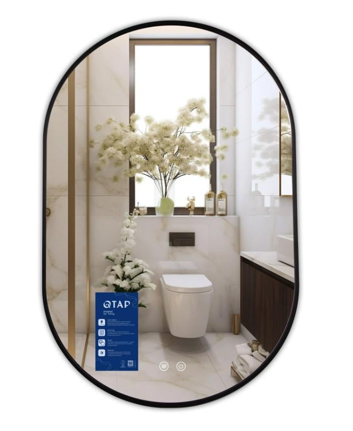 Зеркало овальное Qtap Scorpio SC1 600x900 мм с LED-подсветкой Touch (QTSC600900) Зеркало овальное Qtap Scorpio SC1 600x900 мм с LED-подсветкой Touch (QTSC600900)