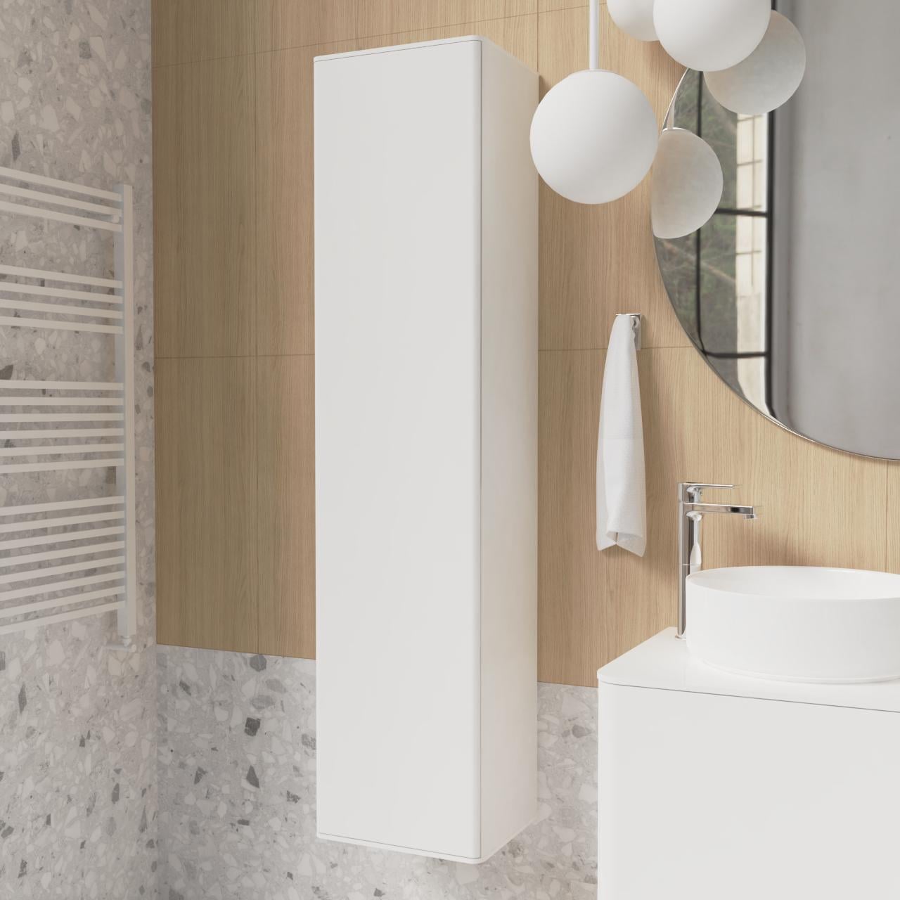 Пенал подвесной MVK Vostok Pure 40 B1 левый эмаль 400х300х1600 мм Белый матовый (p140lwh)