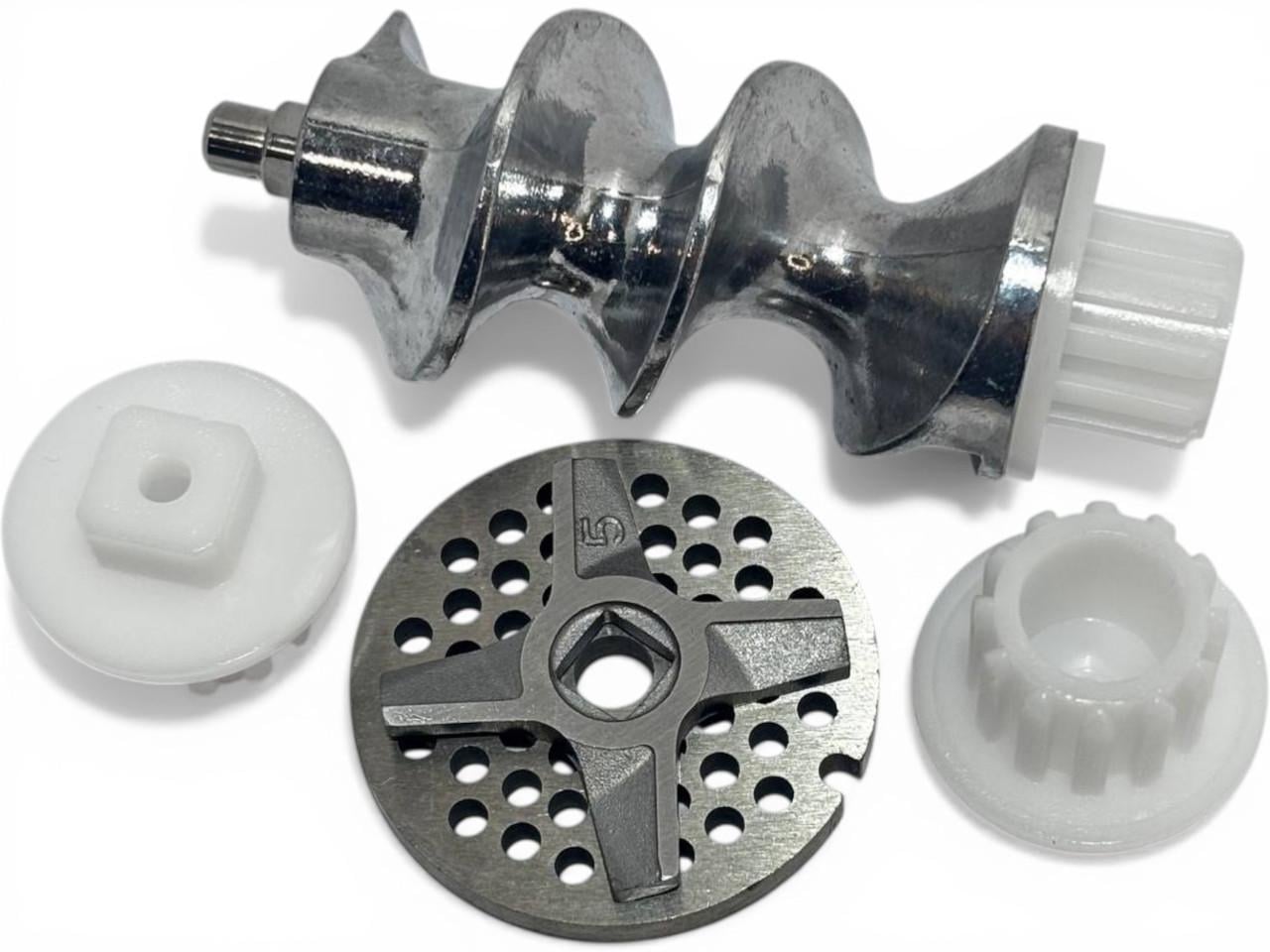 Ремкомплект №5 для мясорубки нож двухсторонний/шнек/решетка 4 мм/3 муфты