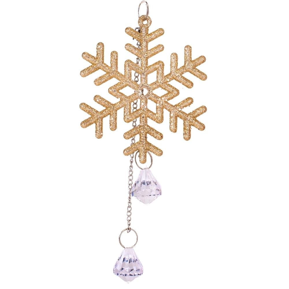 Игрушка на елку Elisey снежинка 7,5 см Золотой (NH-106-K-28)