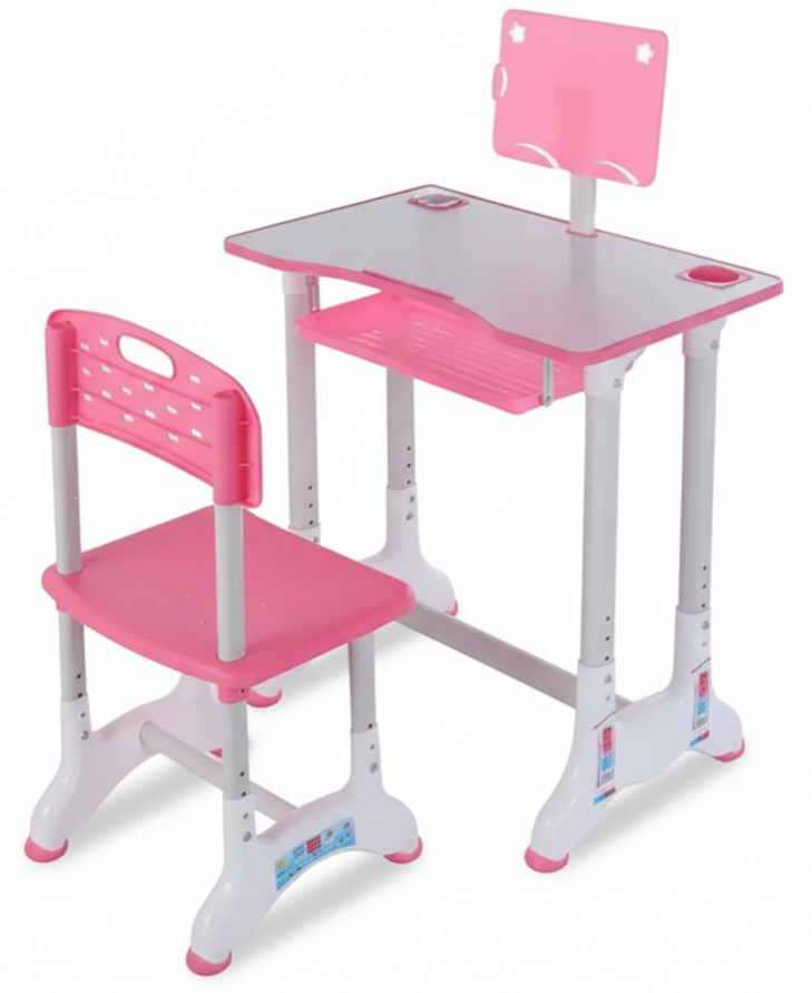 Парта шкільна та стільчик з регулюванням висоти Рожевий (2104618702) - фото 1 Парта шкільна та стільчик з регулюванням висоти Рожевий (2104618702) - фото 1