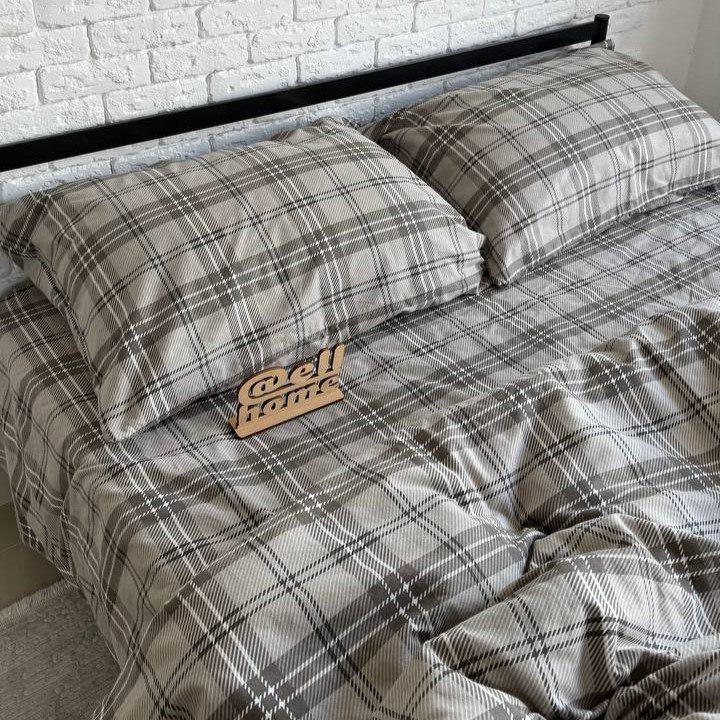 Комплект постільної білизни Ell Home фланель на резинці полуторний наволочки 50x70 см/70x70 см Scotland Сірий (29337802) - фото 3 Комплект постільної білизни Ell Home фланель на резинці полуторний наволочки 50x70 см/70x70 см Scotland Сірий (29337802) - фото 3