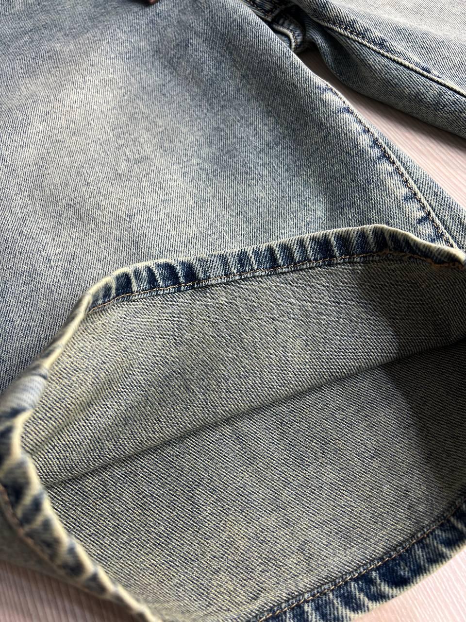 Шорты женские джинсовые Liana 447 бермуды высокая посадка стрейч с ремнем р. 30 Голубой (4036) - фото 6