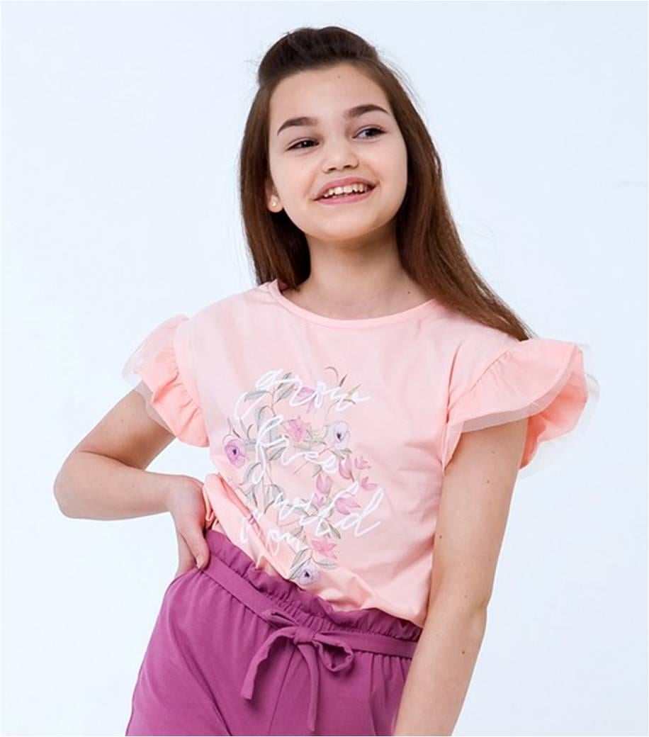 Футболка Smil 164 см Розовый персик (110570)