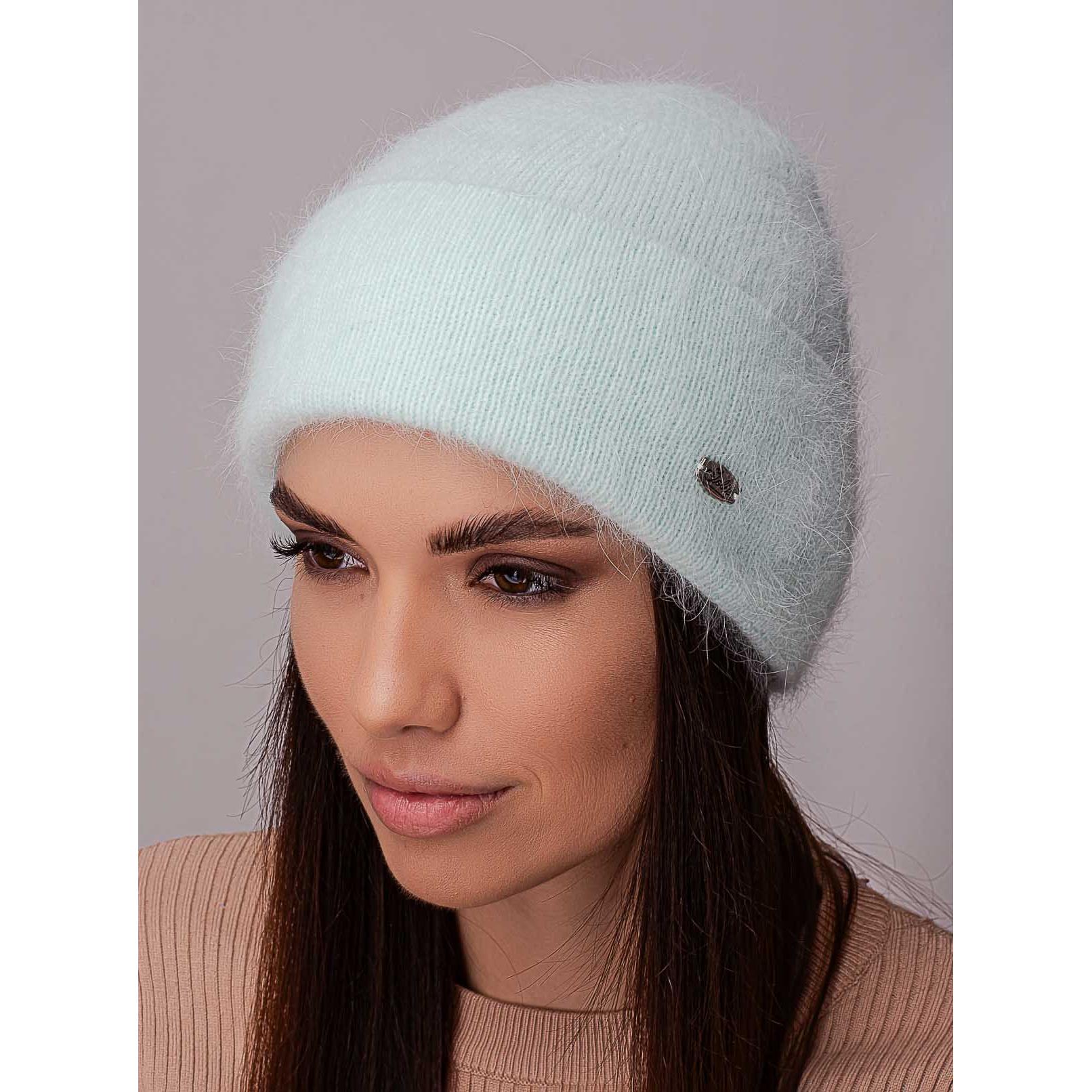 Шапка женская ангоровая Leks СКАРЛЕТ одинарная с отворотом мелкого вязания one size Мятный (205567) - фото 1 Шапка женская ангоровая Leks СКАРЛЕТ одинарная с отворотом мелкого вязания one size Мятный (205567) - фото 1