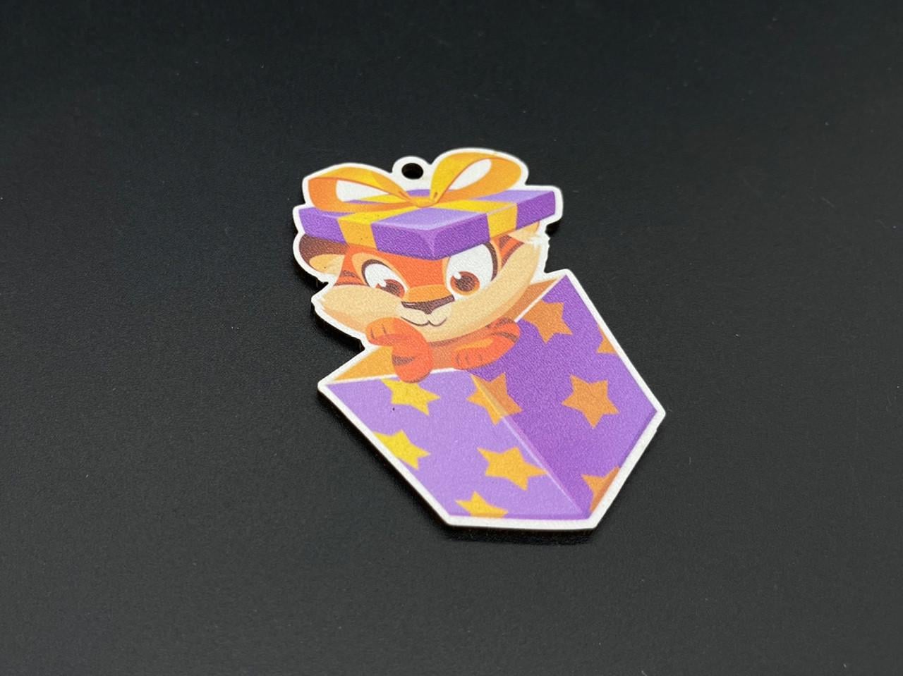 Игрушка новогодняя елочная Тигренок в подарочной коробке 8 см (1491651995)