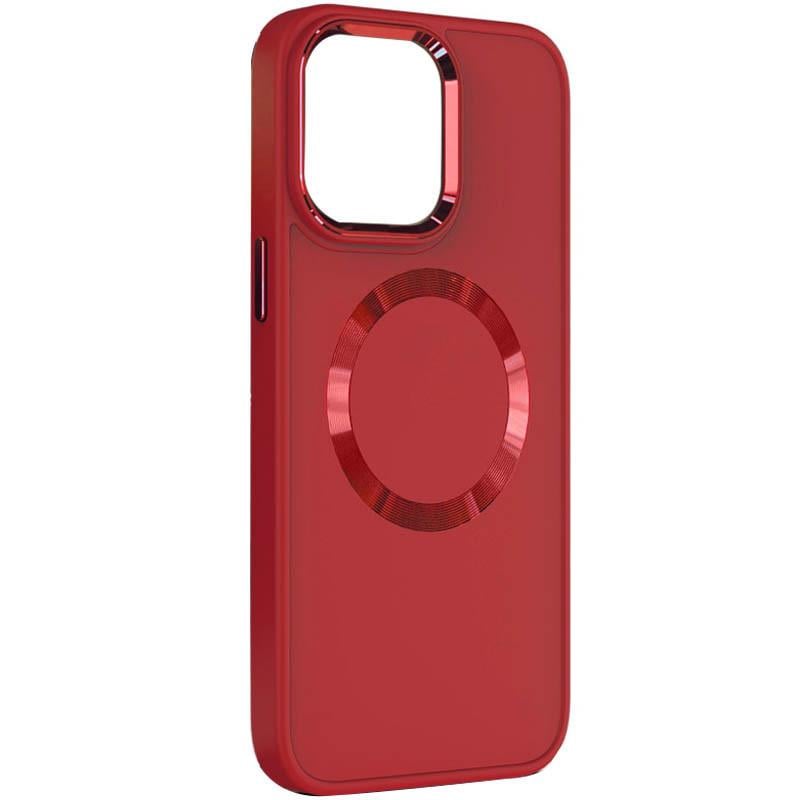 Противоударный TPU Чехол Bonbon Metal Style with MagSafe для Apple iPhone 15 (6.1") Красный / Red
