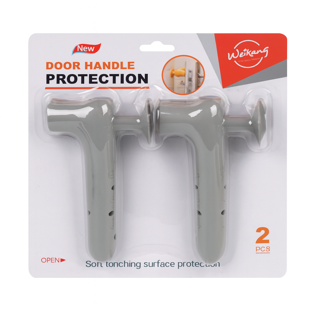 Защитная дверная ручка Weikang R94790 2 шт. 15х9 см Серый (31330326)