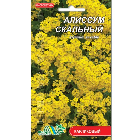 Насіння Аліссум скельний Жовтий багаторічник карликовий 0,1 г (25994) - фото 1