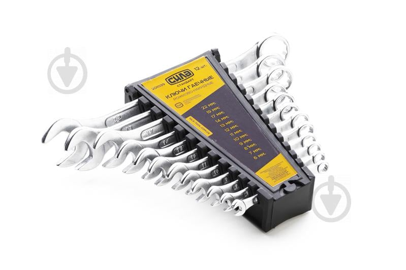 Набор ключей СИЛА рожково-накидных стандарт 6-22 мм 12 шт (028416)