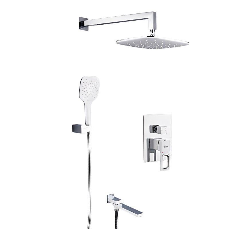 Душевая система встраиваемая Gappo G17 G7117-8 излив-переключатель на лейку 3-функции Белый/Хром Душевая система встраиваемая Gappo G17 G7117-8 излив-переключатель на лейку 3-функции Белый/Хром