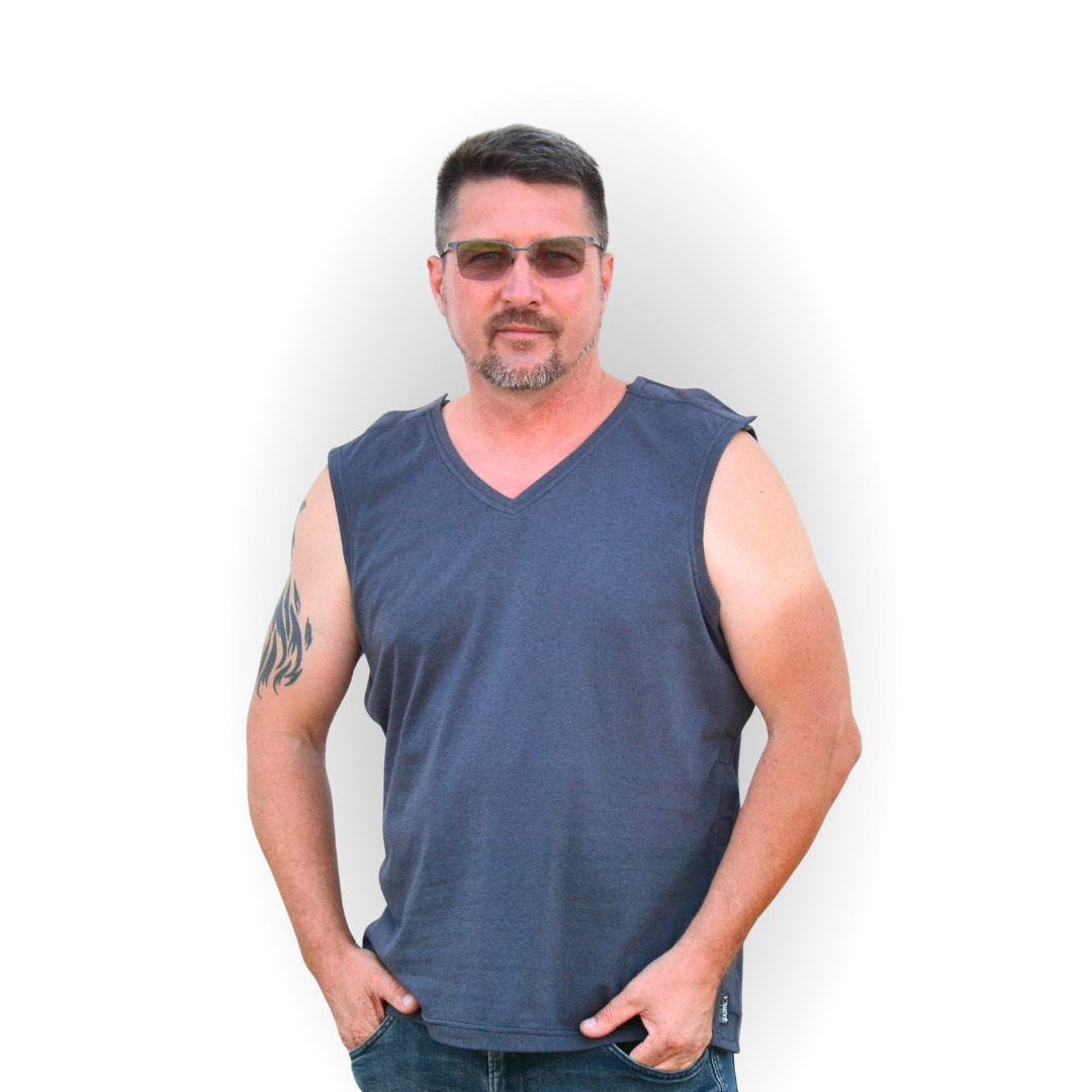 Майка адаптивная КИРАСА V-вырез трикотаж Серый (4321-52)