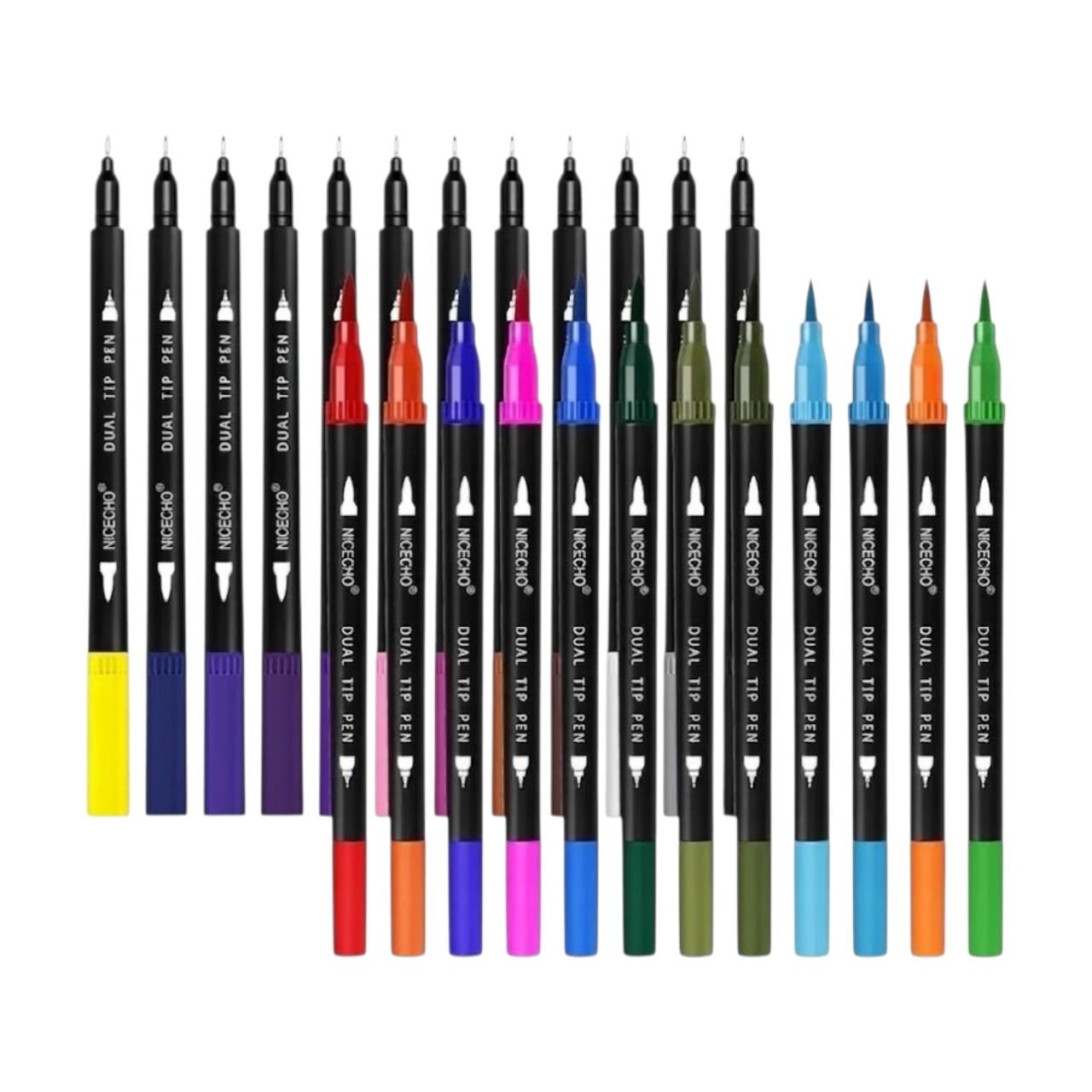 Маркери для малювання Nicecho 24 Colors Dual Tip Art Markers Pens (35216384)