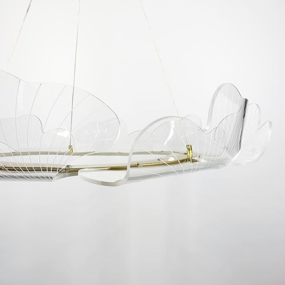 Люстра підвісна INTENS у формі кільця з прозорими пелюстками з акрилу 60 см (DE 1) - фото 9