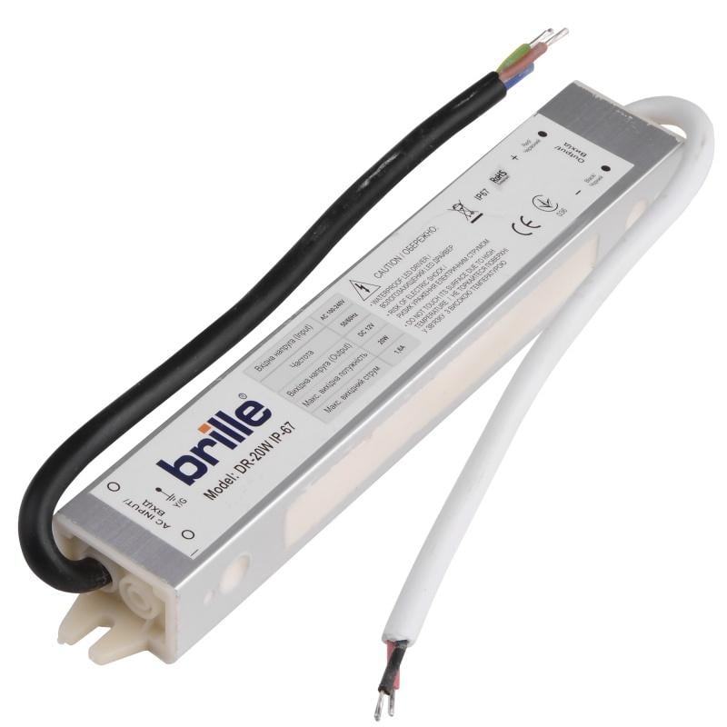 Блок живлення вологозахищений LED DR-20W IP-67 AC 170-250V DC 12 V (109158)