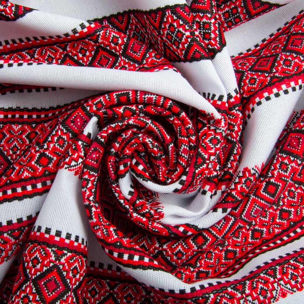 Ткань декоративная Анастасия с орнаментом Красный (25622)