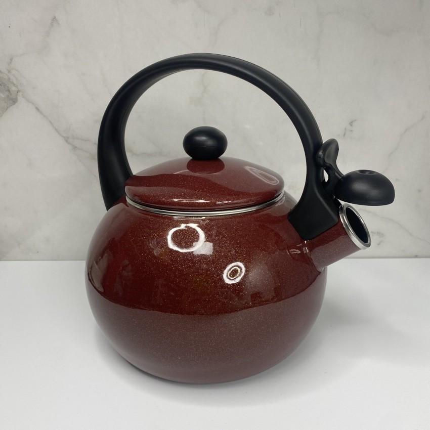 Чайник Kamille KM-1038C эмалированный со свистком 2,2 л Красный (2004668456) - фото 2 Чайник Kamille KM-1038C эмалированный со свистком 2,2 л Красный (2004668456) - фото 2