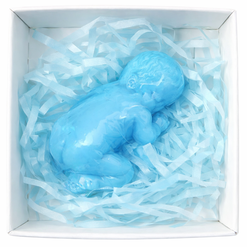 Мыло сувенирное фигурное Спящий младенец Голубой Мыло сувенирное фигурное Спящий младенец Голубой