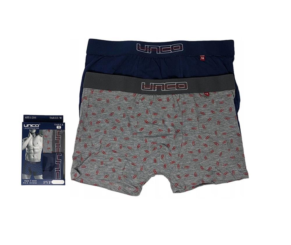 Трусы-боксеры мужские UNCO Underwear 2 шт. XL Grey/Blue (1/2101-1-XL)