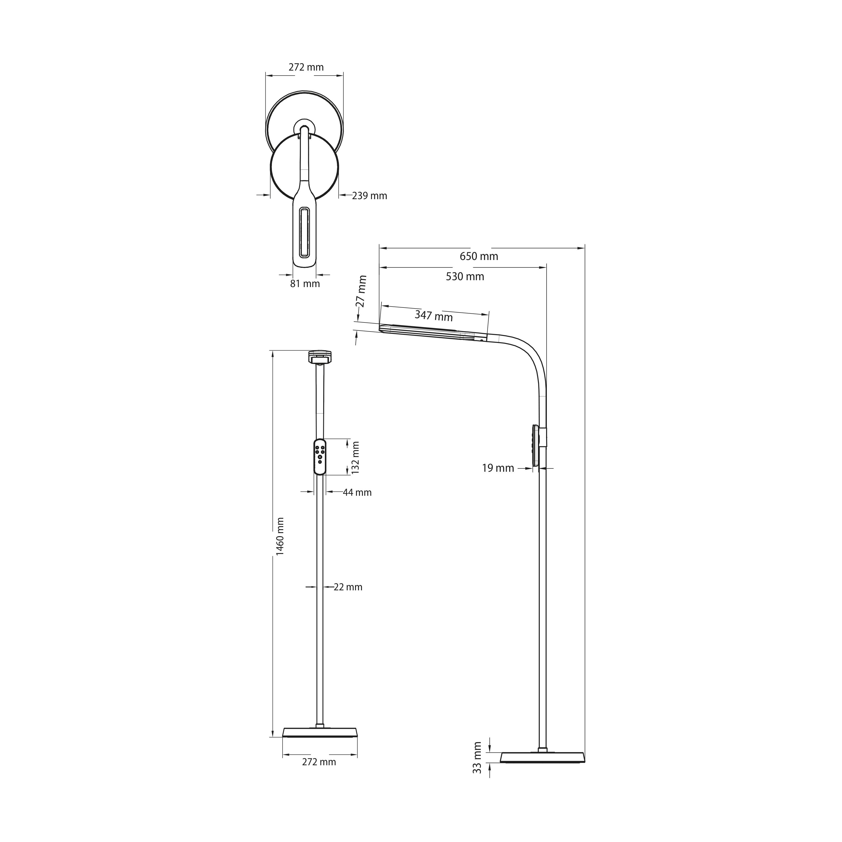 Світильник підлоговий світлодіодний Horoz Electric Led Norman- C бездротова підзарядка 15 W Білий - фото 2