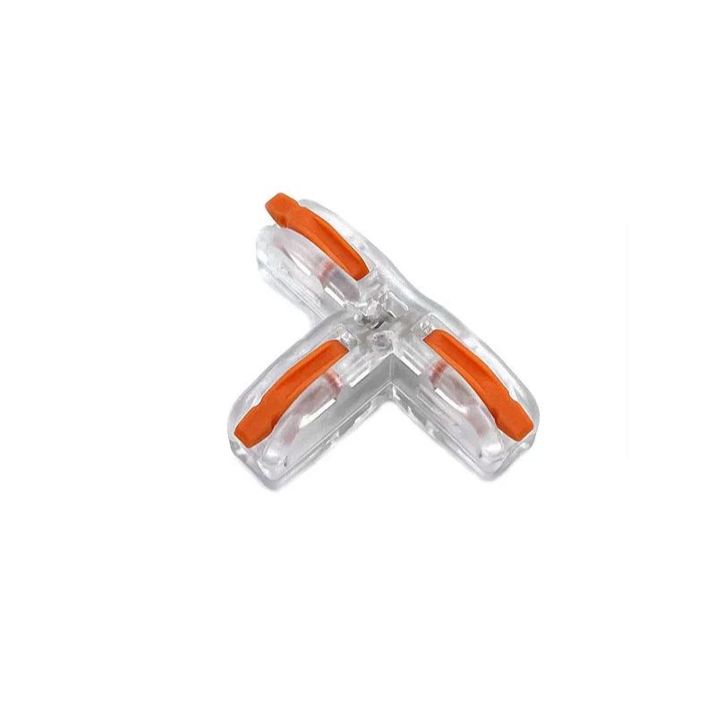 Клемма проходная Tactix 0,08-4 мм2 32А 1-2 одинарная Т-подобная 39х26,2х14,5 мм Оранжевый (T11T)