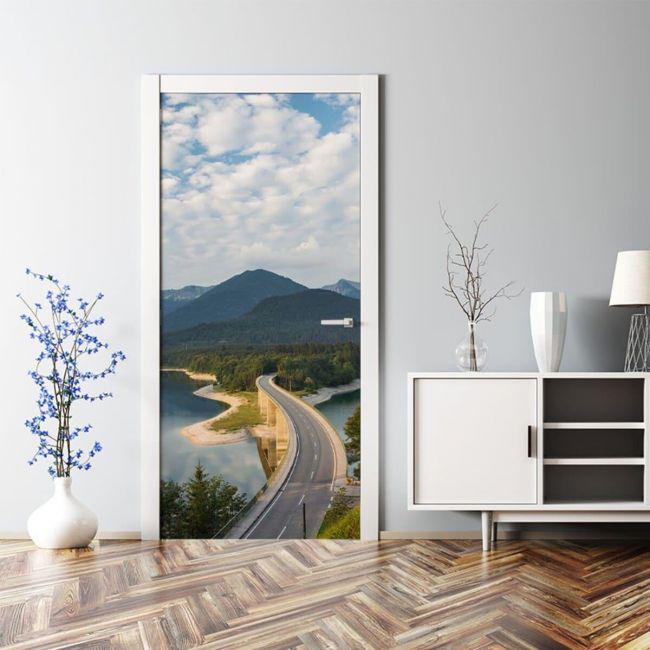 Наклейка интерьерная на двери Sticker Wall SW-00000972 Дорога в горы 104х210 см