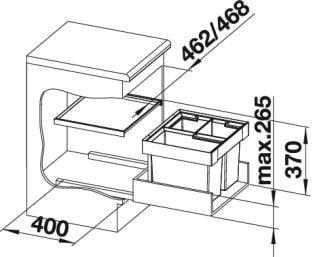 Система сортування відходів Blanco 521470 SELECT FLEXON II 50 3 (28146) - фото 4