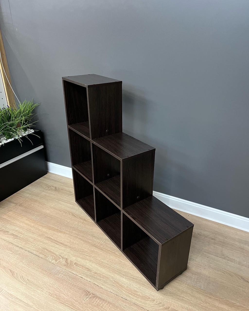 Стелаж на 6 комірок А-2 1055х1080х252 мм Дуб венге магія - фото 4 Стелаж на 6 комірок А-2 1055х1080х252 мм Дуб венге магія - фото 4