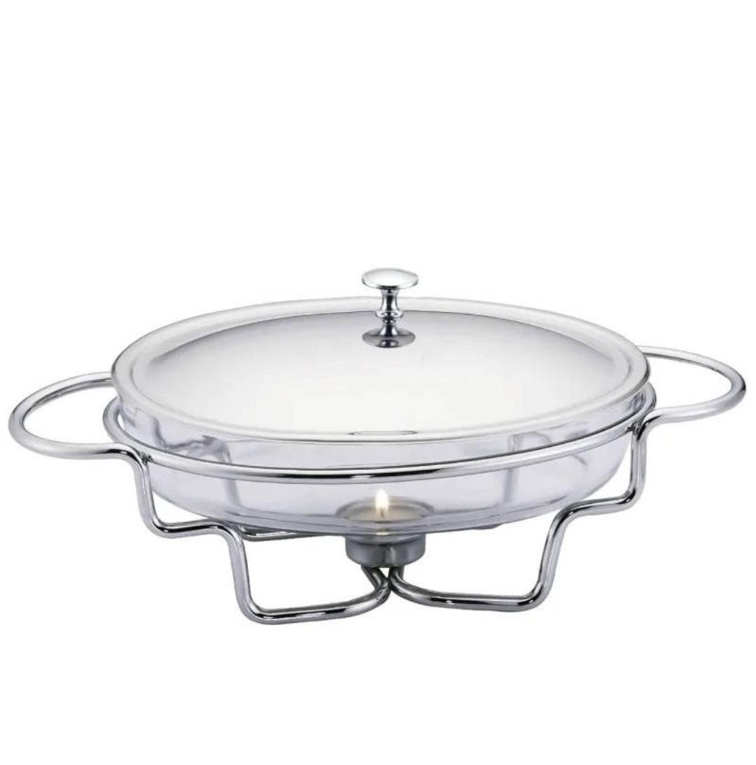 Мармит Bohmann BH-2003 из нержавеющей стали и стекла овальный 1,6 л Стальной (31916501)