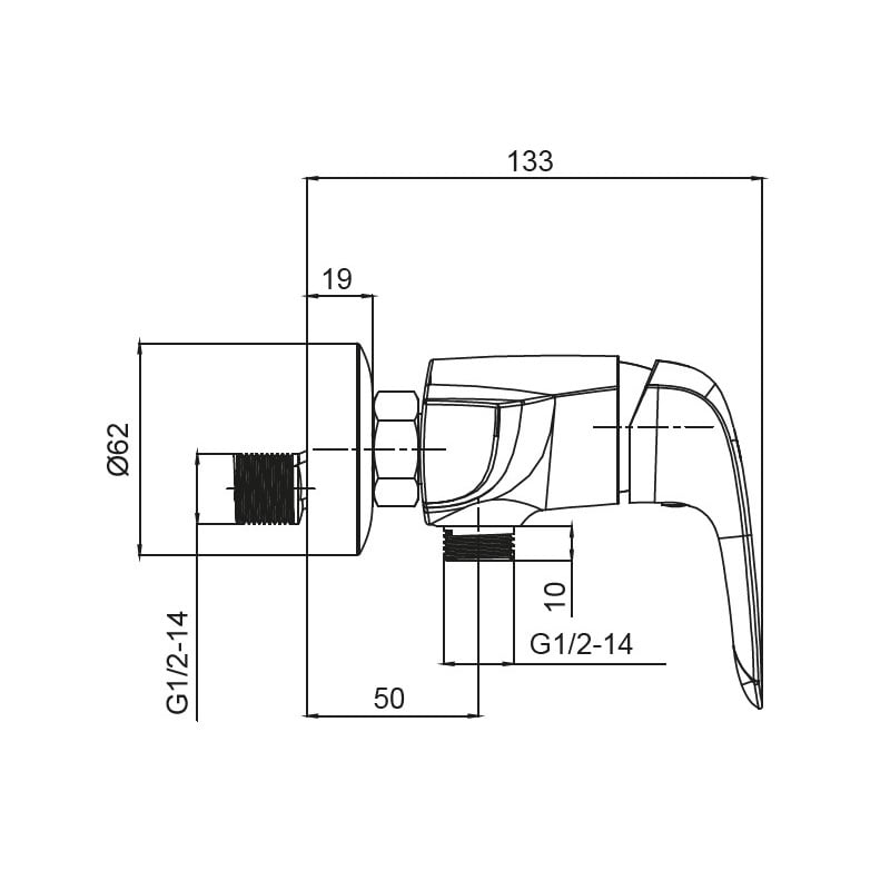 Змішувач для душу KOER KB-30008-01 Хром (KR3474) - фото 2