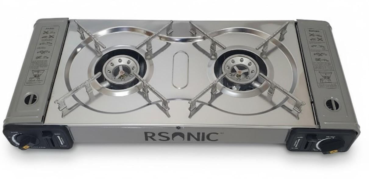 Плита настольная газовая RSonic на 2 конфорки 1,5 кВт (2104618919)
