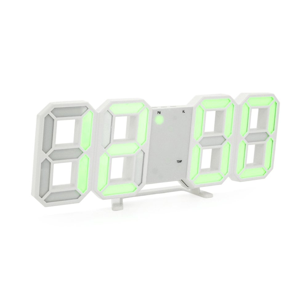 Часы настольные электронные VST-LY1089 с зеленым светодиодным дисплеем и будильником 220V (26321704)