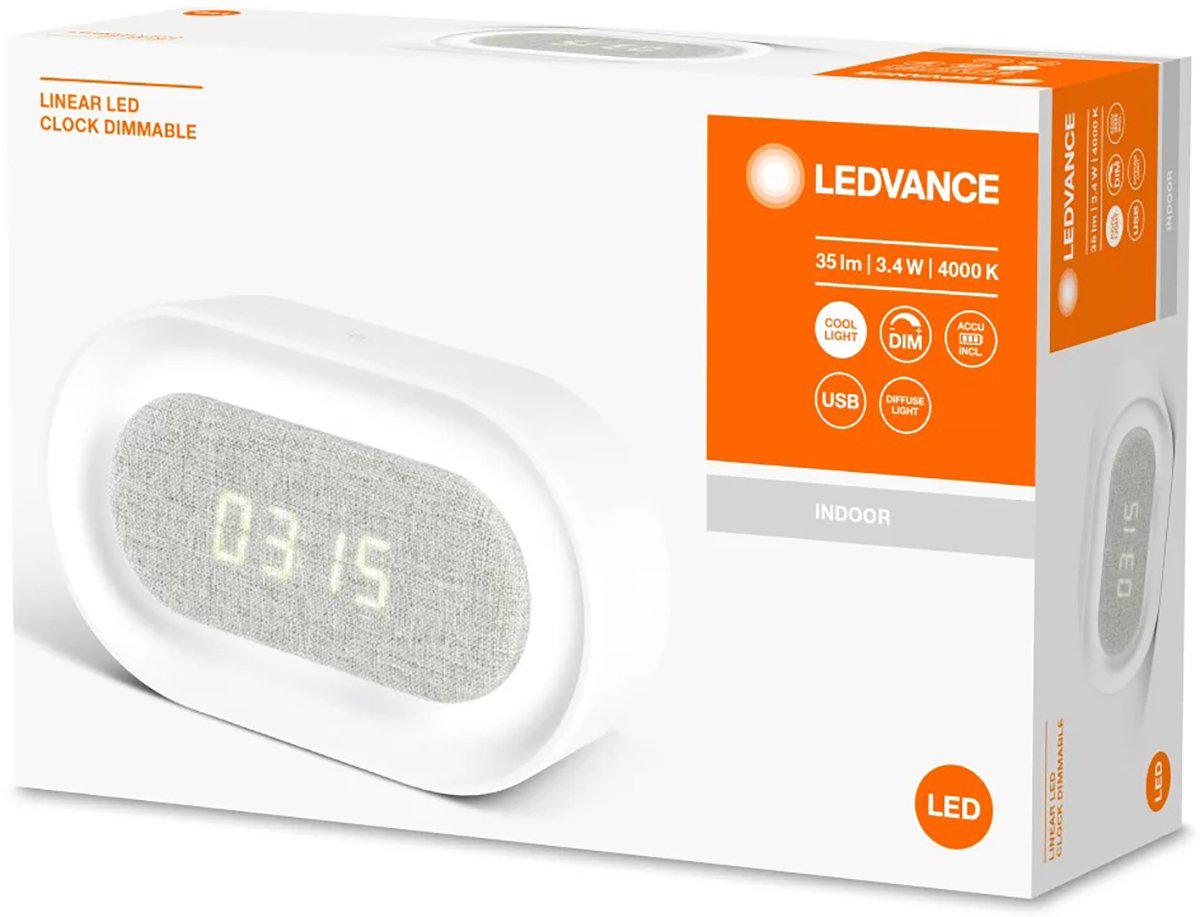 Нічник Ledvance LINEAR LED CLOCK Білий (4058075747906) - фото 4