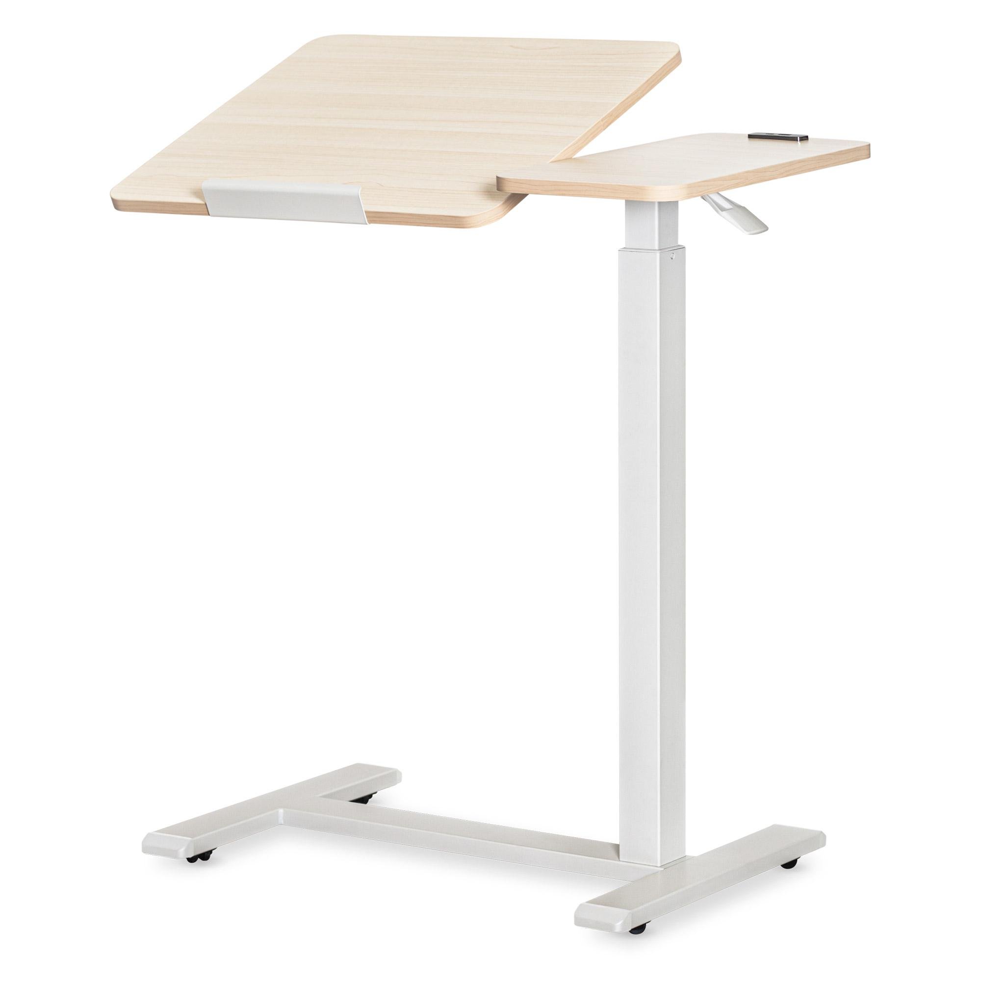 Компьютерный стол приставной Hommex Mobidesk Duo USB с регулировкой высоты Maple