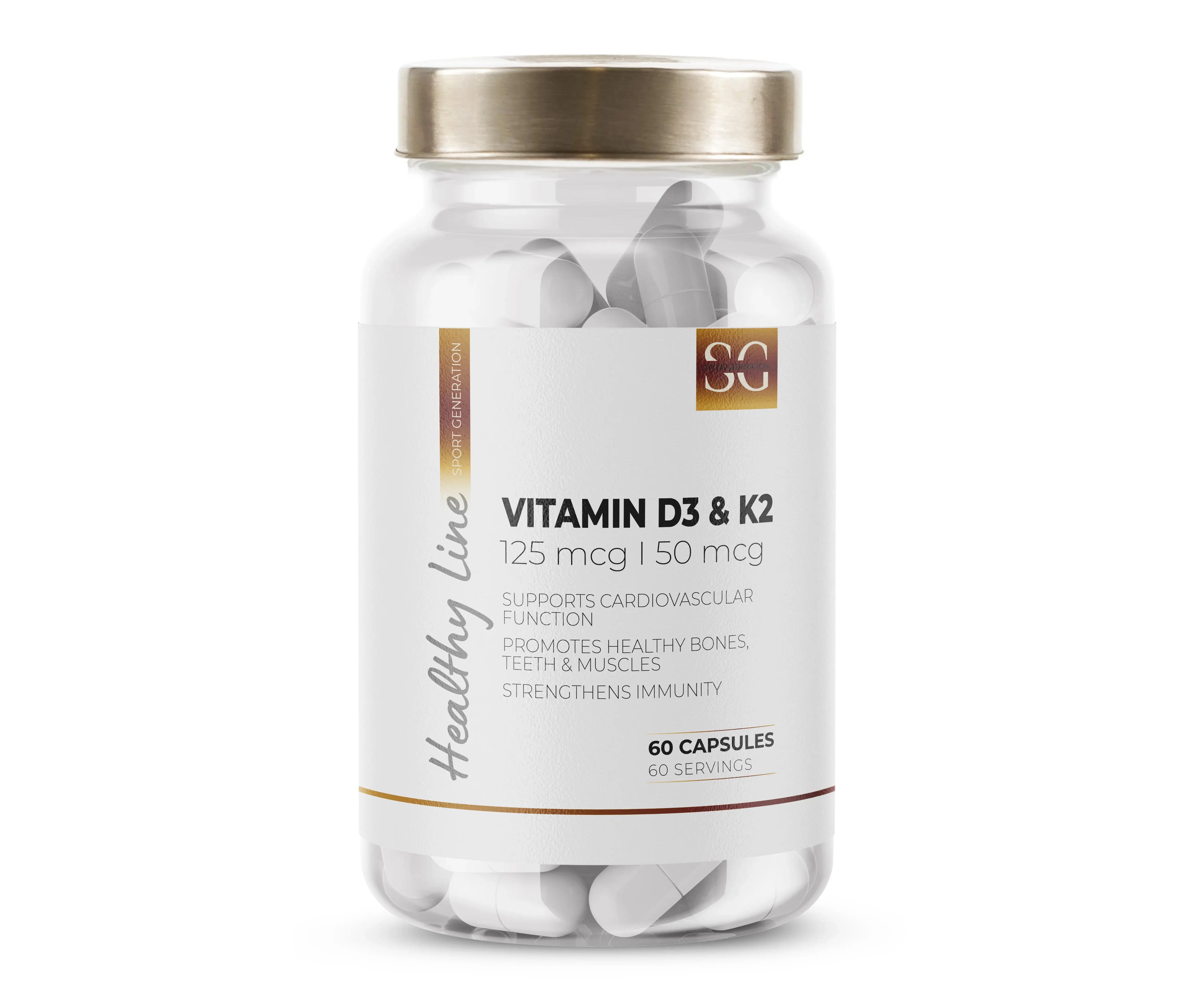 Витамин D3 и K2 Sport Generation Vitamin D3 & K2 125 mcg/50 mcg 60 caps Витамин D3 и K2 Sport Generation Vitamin D3 & K2 125 mcg/50 mcg 60 caps