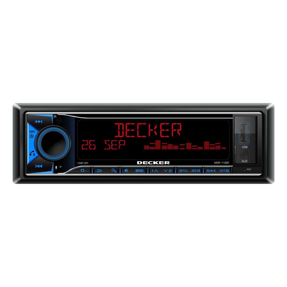 Автомагнітола 1Din Decker MDR-112 Bluetooth Multicolor (НФ-00005411) - фото 2