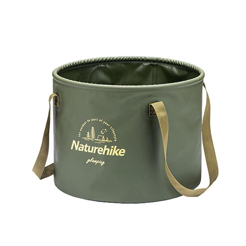 Ведро складное Naturehike NH20SJ040 Round bucket PVC 10 л Army green (6927595764626)