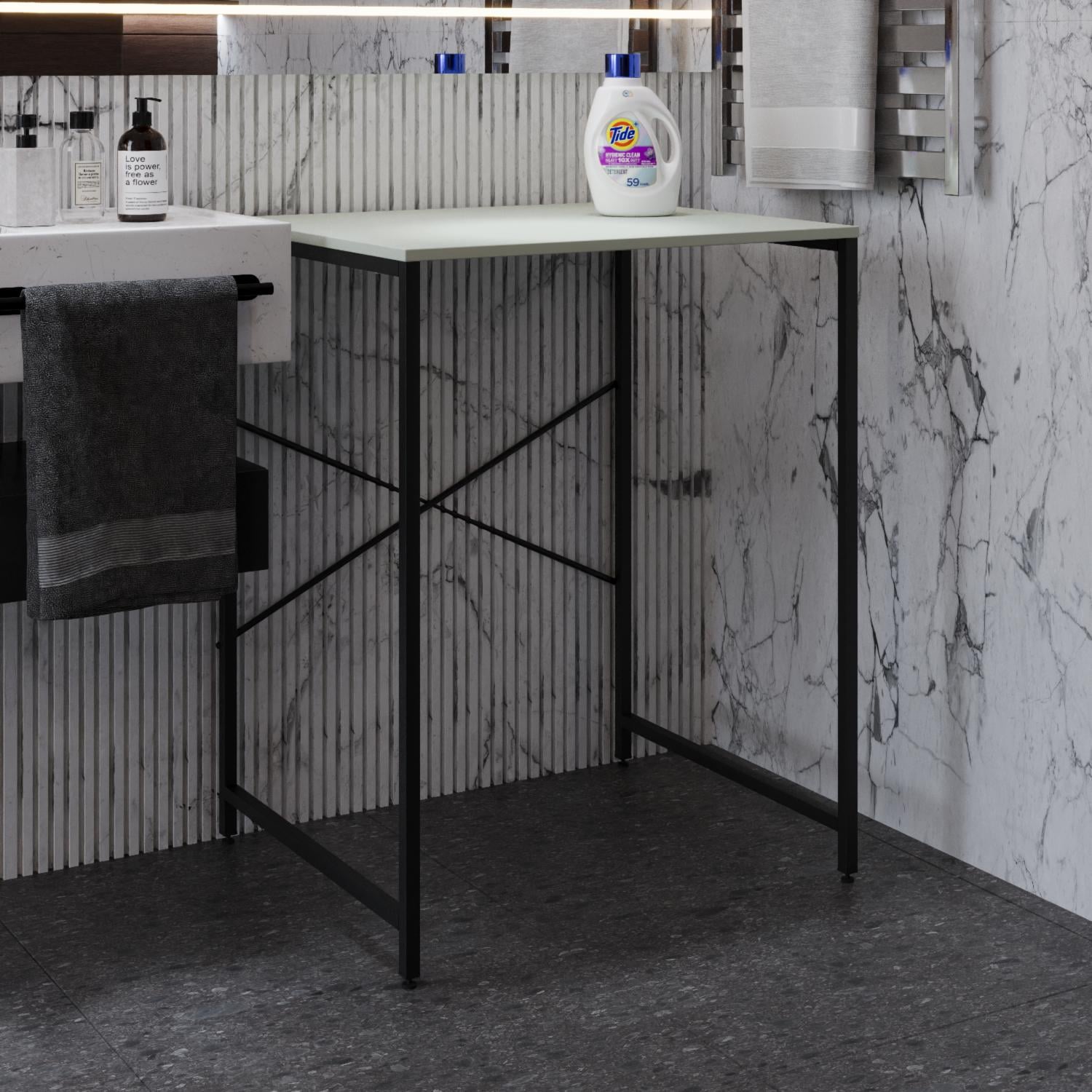 Стеллаж-полка Ferrum-decor Бафрум 401 металл/ДСП 16 мм для стиральной машины 90x70,5x60,5 см Черный/Кашемир (FRD-107576)