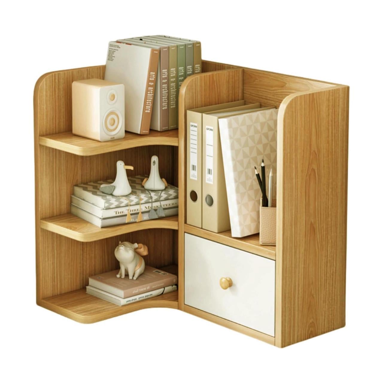 Полка-надстройка настольная из дерева Эльгарето тектона-зефир (АКД-01932420)