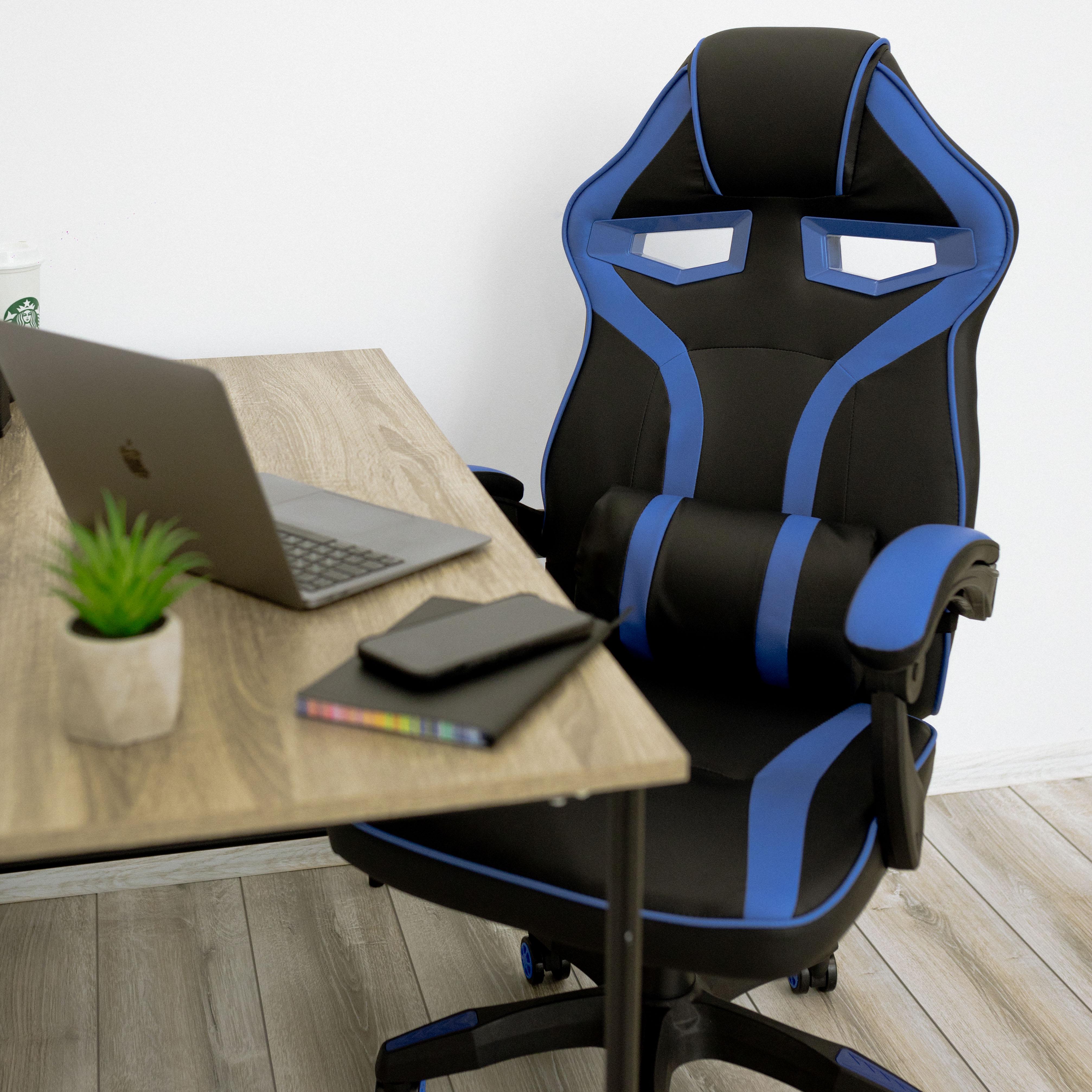 Крісло комп'ютерне геймерське 4Points NT з подушками для дома та офісу Синій (40016) - фото 3 Крісло комп'ютерне геймерське 4Points NT з подушками для дома та офісу Синій (40016) - фото 3