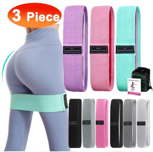 Набор тканевых резинок для фитнеса Hip Resistance Band DL161 3 шт. - фото 6