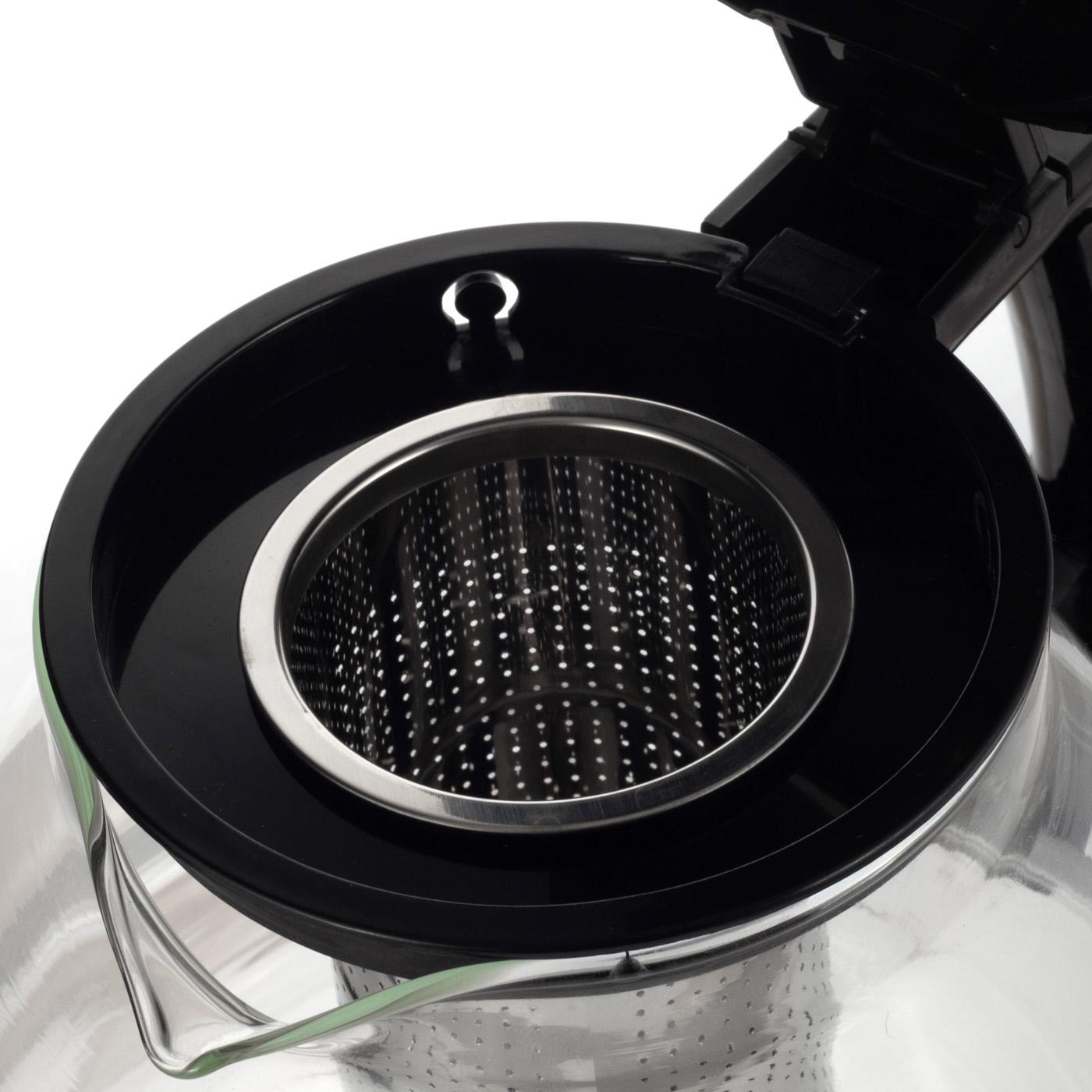 Заварочный чайник со съемным ситечком Ofenbach KM-100613М из термостойкого стекла 1300 мл Прозрачный (150-84-100613М) - фото 10