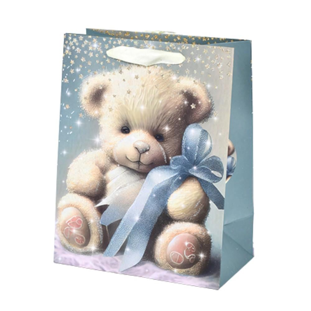 Подарочный пакет Teddy R33076-S 18х23х10 см Серо-голубой (31330801) Подарочный пакет Teddy R33076-S 18х23х10 см Серо-голубой (31330801)