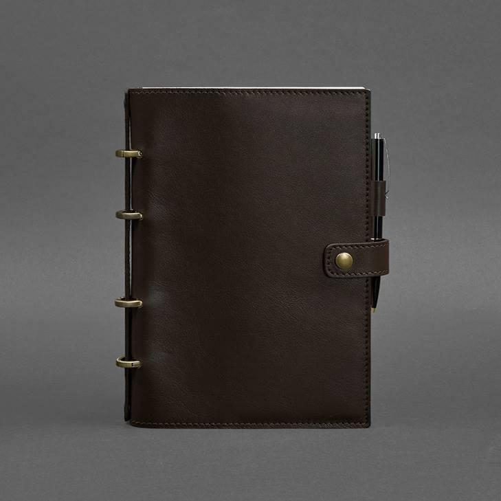 Блокнот шкіряний Софт-бук 9.1 із датованим блоком Темно-коричневий (A-027483) - фото 4 Блокнот шкіряний Софт-бук 9.1 із датованим блоком Темно-коричневий (A-027483) - фото 4
