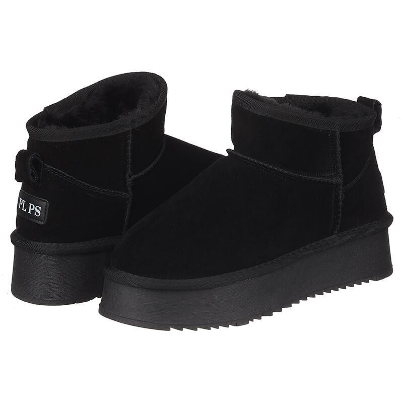 Угги женские PLPS 5854-12 замшевые р. 36 Черный (80014)