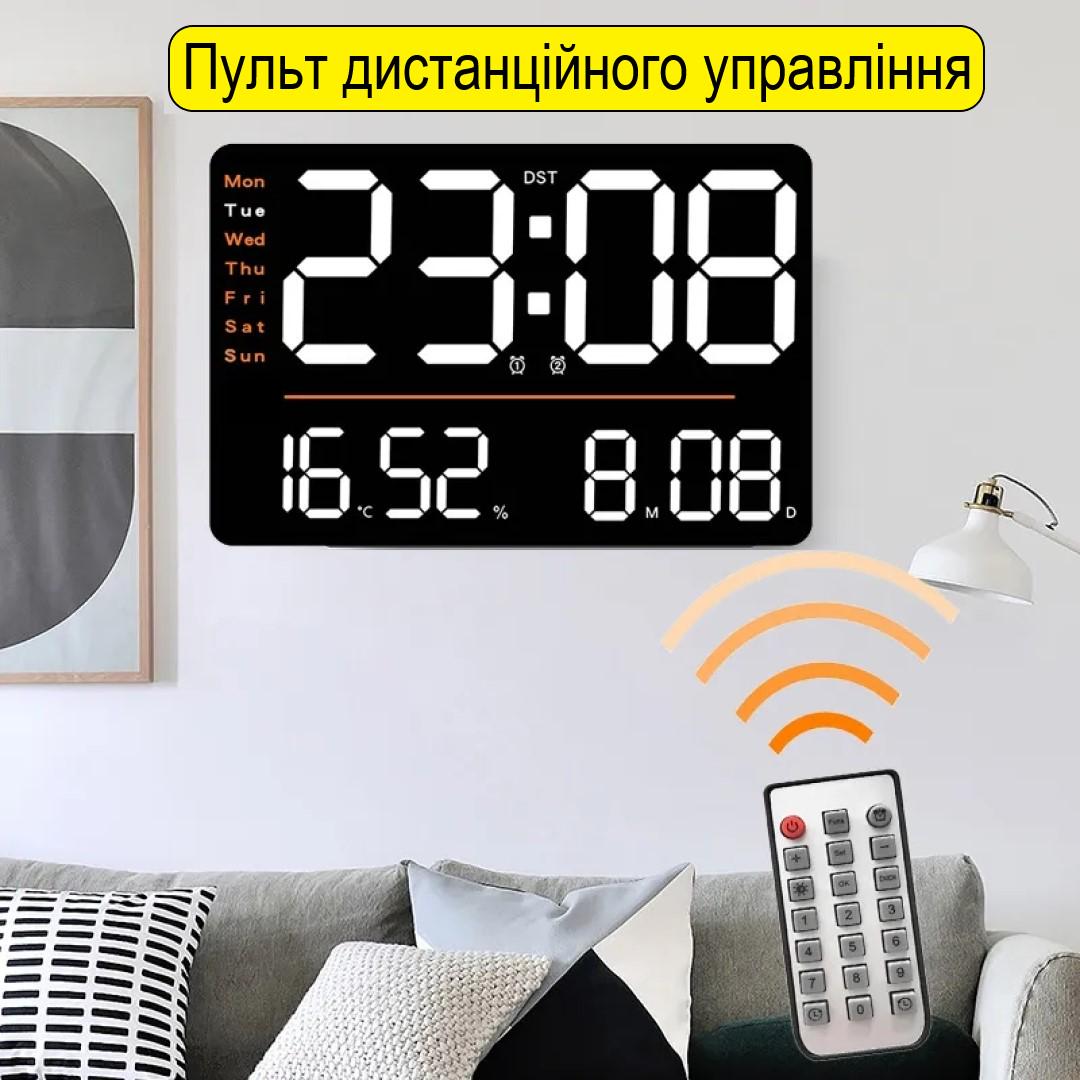 ᐉ Часы настенные цифровые Mids с термометром гигрометром и календарем ...